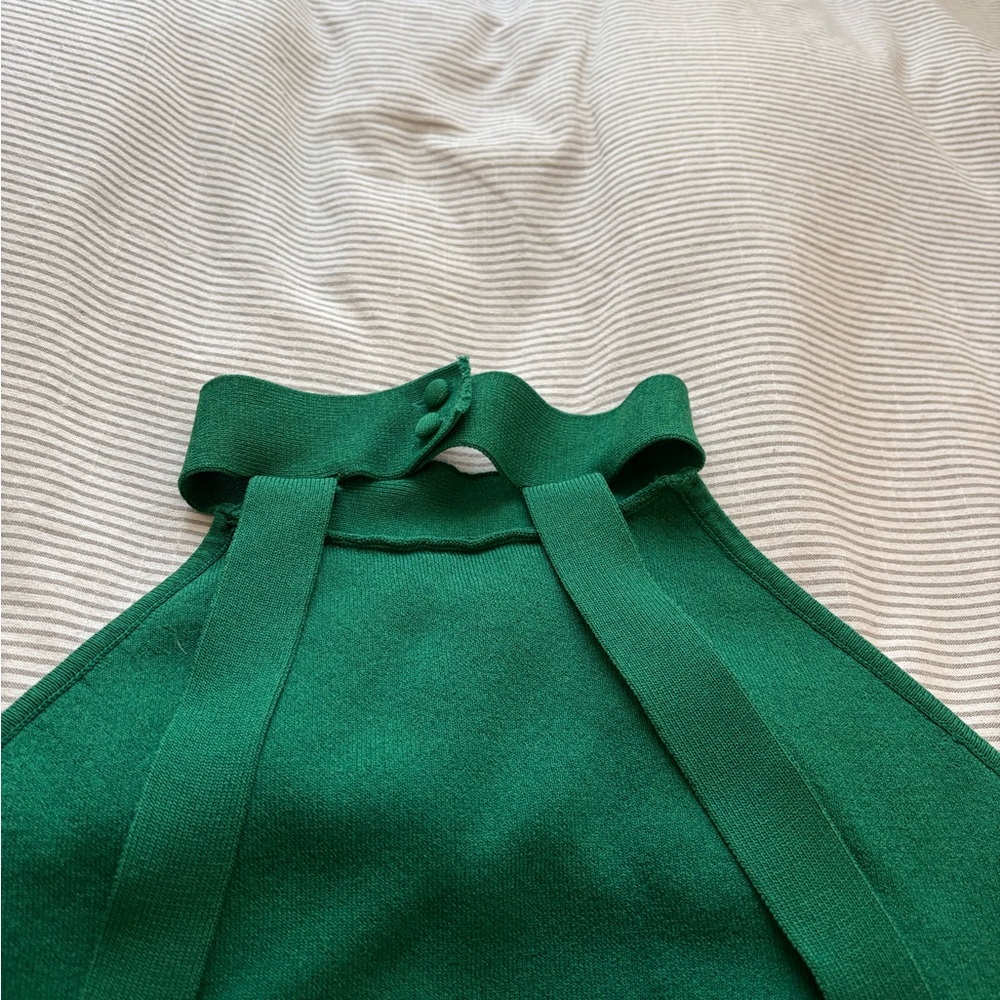 New York & Company Green Backless Dress
